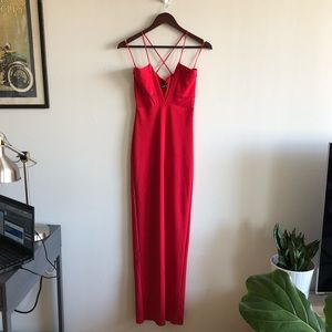 Sexy Strappy Red Maxi Dress